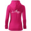 EKG horolezec - Mikina dámska trendy zipper s kapucňou - XS ( Purpurová )