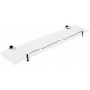 Nimco Polica do kúpeľne a sprchy 50 cm s ohrádkou – sklo kov Bormo BR-11091BX-50-26