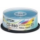 TDK CD-R 700MB 52x, 25ks