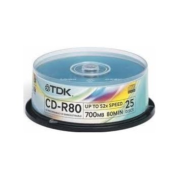 TDK CD-R 700MB 52x, 25ks