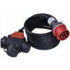 Predlžovací Kábel Road 10 m 3 ks zásuviek, čierny