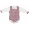 Dojčenské Polo body New Baby Checkered biele Veľkosť: 56