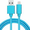 AppleKing opletený dátový a nabíjací kábel USB-A 2.0 / Lightning pre iPhone / iPad / iPod / AirPods - 1m - modrý - možnosť vrátiť tovar ZADARMO do 30tich dní