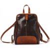 Dámsky ruksak z hovädzej kože Florence 2001 hnedý 29 x 33 x 12 cm