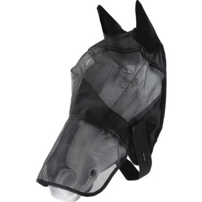 HorseGuard Maska proti hmyzu s ochranou uší a nozder Soft černá