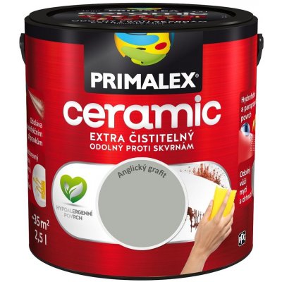 Primalex Ceramic Farba na stenu, anglický grafit, matná, 2,5 l, 435322