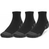 Unisex ponožky Under Armour, PERFORMANCE TECH 3PK QTR Čierna,tmavo sivá XL