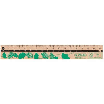 herlitz GREENline - drevené pravítko, 17 cm
