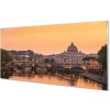 Obraz na akrylátovom skle Rieka rím sunset mosty budovy 100x50 cm