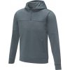 Pánsky sveter s kapucňou a poloprepínacím zipsom Sayan - Sivá oceľ, 3XL