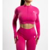 Simple - Crop Top Zipper PINK Veľkosť: XL