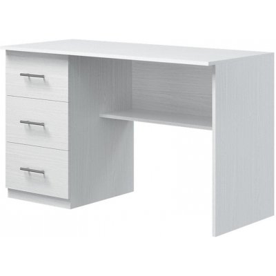 VerDesign, JONAS PC stolík E4-biele drevo-ľavý LTD