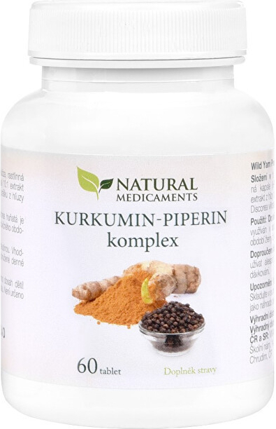 Natural Medicaments Kurkumín-piperín komplex 60 tabliet . od 11,3 € -  Heureka.sk