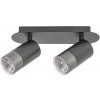Rabalux 5070 prisadené stropné bodové svietidlo Zircon 2x5W | GU10 - čierna, strieborná