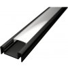 Hliníkový profil SIMPLE 13 (24x10mm) - Čierny (Kompatibilné difúzory a iné montážne príslušenstvo nájdete dole pod popisom produktu)
