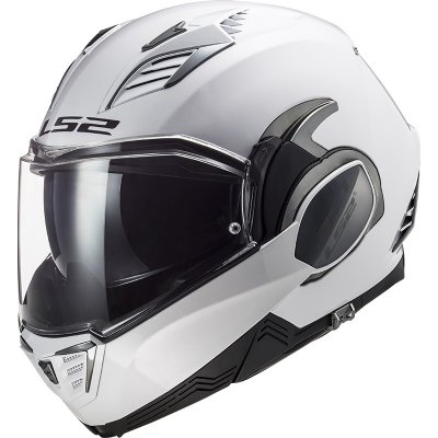 Výklopná moto prilba LS2 FF900 Valiant II Solid P/J White - S (55-56)