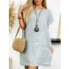 Fashionweek Dámske bavlnené a ľanové šaty s príveskom It-lobos Farba: Šedá, Veľkosť: Universal