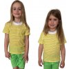COOL NANO tričko pre deti .110 .žlto-zeleno-biele pruhy