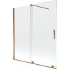 Mexen Velar dvojkrídlová sprchová zástena 150 x 150 cm, priehľadná, ružové zlato - 896-150-000-01-60