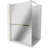 Mexen Kioto+ sprchová stena s poličkou Walk-in 80 x 200 cm, zrkadlo, zlatá - 800-080-121-50-50