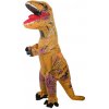 T-REX Obrovský hnedý nafukovací kostým dinosaura 1,5-1,9 m biela