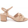 GOODIN Beige women's mid-heeled sandals krémová 39 GOODIN 0000296805488