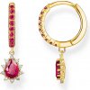 Thomas Sabo CR748-995-10 Gold-plated Creolen Vintage Romance And Red Stones