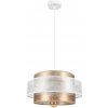 Belis | Luster na lanku GABI 1xE27/60W/230V zlatá/biela pr. 40 cm | BE0796