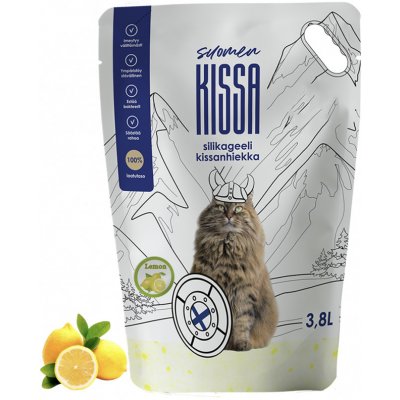 Suomen Kissa silikagélové stelivo pre mačky s vôňou citrónu 3,8 l