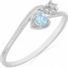 Nefertitis Prsteň strieborný s brúseným apatitom a zirkónmi Ag 925 031131 AP - 62 mm (US 10), 1,41 g