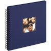 WALTHER FUN klasické / 50 strán, 30x30, krúžková väzba, čierne listy, modré