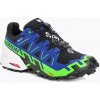 Pánska bežecká obuv Salomon Spikecross 6 GTX black/surf the web/green gecko