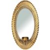ZLATÉ DEKORATÍVNE ZRKADLO SO SVIETNIKOM 46cm ZÁVESNÉ NA STENU DO OBÝVACEJ IZBY