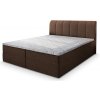 Čalúnená boxspring manželská posteľ Cevano 160x200 - hnedá