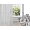 Dimex, Hotové záclony s riasiacou páskou - Matná vintage tkanina s hustou sieťovou štruktúrou, biela 155 cm, š. 1,6 m x d. 1,55 m