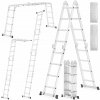 Hliníkový kĺbový rebrík multifunkčný HIGHER 4x4 + plošina 4,6m 150kg