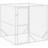 Shumee Venkovní psí kotec stříbrný 200 x 200 x 200 cm