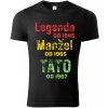 Stymio personalizované tričko Legenda, Manžel, Tato čierna