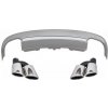 KITT Rear Bumper Valance Diffuser Exhaust Muffler Tips Tail Pipes suitable for Audi A5 8T 2 Doors Coupe Cabriolet (2012-2015) S5 Design