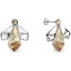 Náušnice zlaté so Swarovski Elements Falena KDF47313GSC Gold Shadow