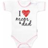 Body krátky rukáv Baby Nellys I love mom & dad