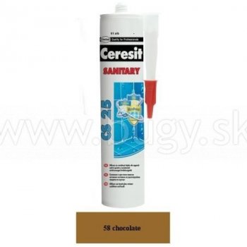 CERESIT CS 25 sanitárny silikón 280g chocolade