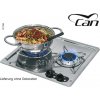 CAN Sporák 2 plamene Nerezová oceľ D38 x Š36 x V4 9 cm