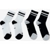 DECATHLON Ponožky RS 300 na tenis vysoké 4 páry čierno-biele 39-42