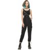 nohavice gotický DEVIL FASHION Diablo daily half suspenders women's overalls