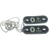 MFH ID prívesok Dog Tag krvná skupina 0 pozitív