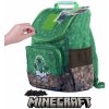 Pixie Crew Minecraft Školská aktovka s malým panelom zeleno-hnedá