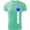 Nápis Záchranár + hviezda - Pánske tričko Fantasy športové - XL ( Mätová )