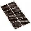 Walteco Filcové podložky s protišmykovými bodmi 30x30mm, samolepiace, hnedé, 8 ks , 85192