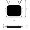 Predné brzdové doštičky / obloženie Goldfren Yamaha YFM 660 Raptor 2001-2005 směs AD